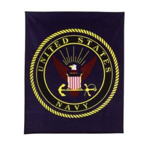 Rothco Us Navy Military Insignia Fleece Blanket