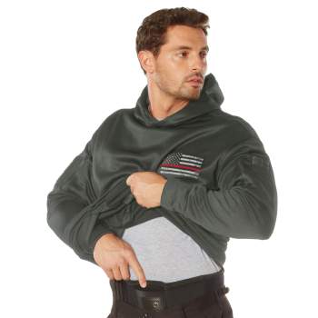 Rothco Concealed Carry Thin Red Line Hoodie - Image 4
