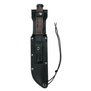 Rothco Military Fighting Utility Knife With Leather Handle
