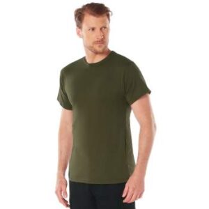 Rothco Solid Color T-Shirt With Cotton / Polyester Blend